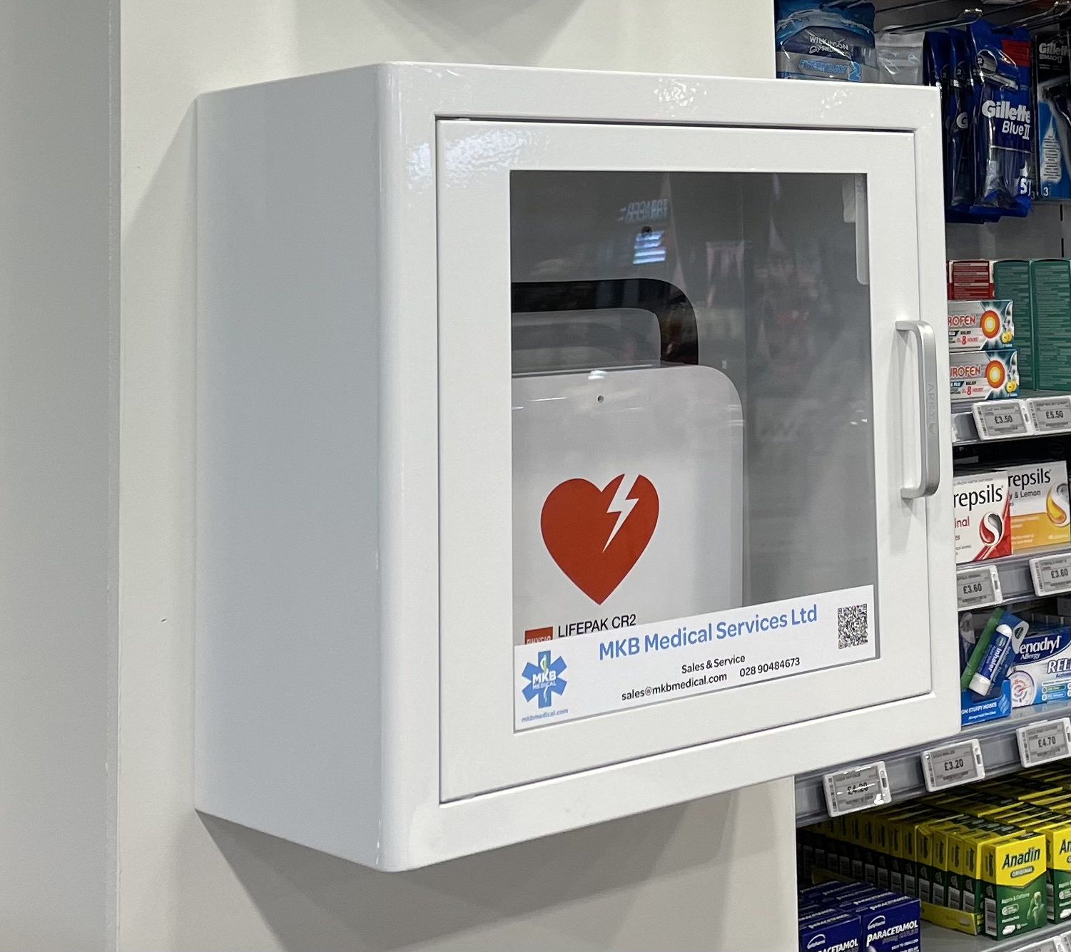 Indoor alarmed cabinet